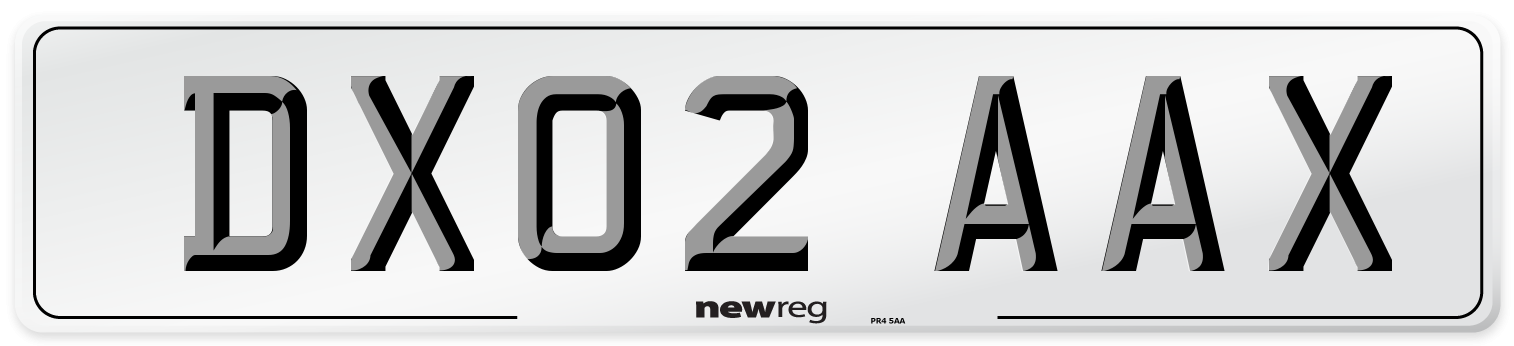 DX02 AAX Number Plate from New Reg